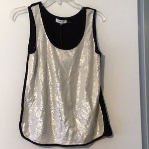 CALVIN KLEIN sequined front tank